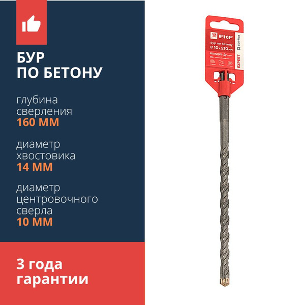 Бур для перфоратора по бетону, кирпичу и камню, серия "EXPERT ...