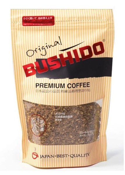 BUSHIDO Original Кофе растворимый сублимированный, пакет 75 г - купить ...