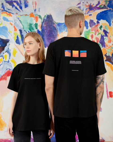 Футболка ROOTS GALLERY, размер 54, цвет черный лакированный никел ...