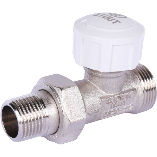 Клапан термостатический прямой, STOUT SVT-0001-100015 1/2" х 3/4"ЕК ...