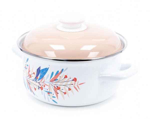 Купить Белую Эмалированную Кастрюлю