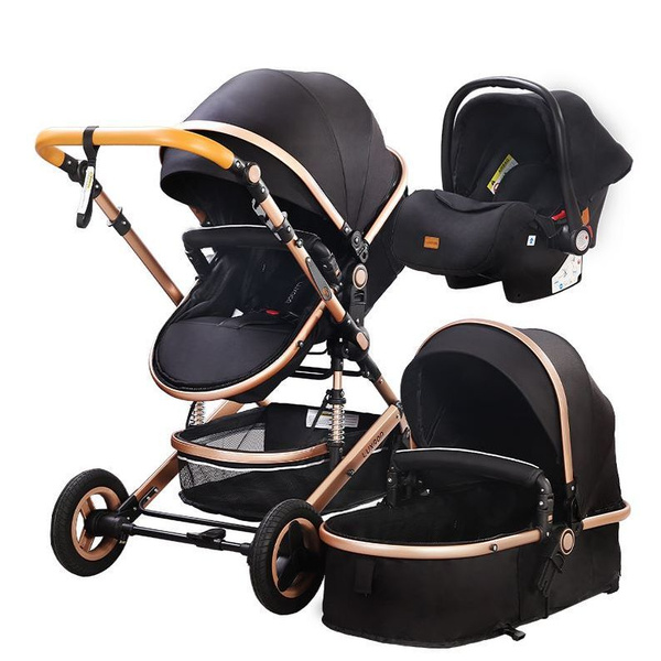 Детская коляска-трансформер 3 в 1 Luxmom 530W, черный - купить с ...