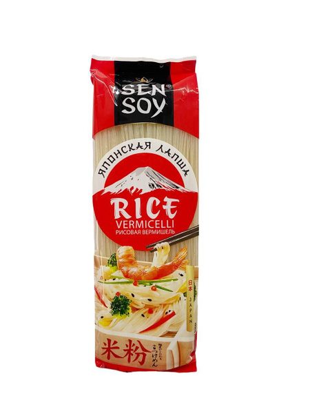 Японская рисовая лапша SEN SOY Premium, RICE VERMICELLI, 300 г ...