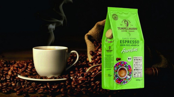 Кофе в зернах Tempelmann Espresso Aurelias, Арабика 100%, 1000 гр ...