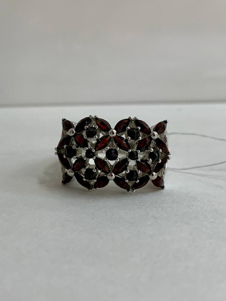 ROYAL GARNETS Кольцо Серебряное кольцо с чешским гранатом. - купить с ...
