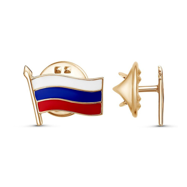 Значок брошь фрачник триколор, флаг РФ, Российской Федерации, России ...