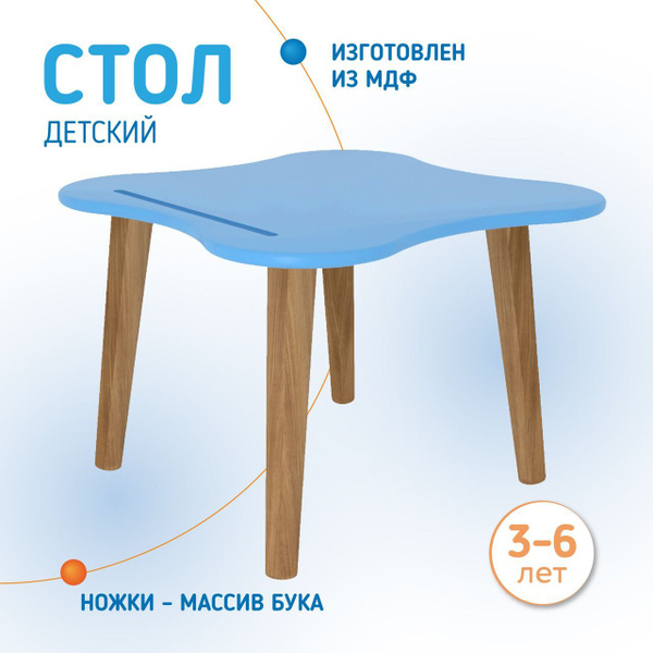 Стол детский 3-6 лет (60х60 см) "Волшебный город" ЛЬВИНАЯ СЕМЕЙКА ...