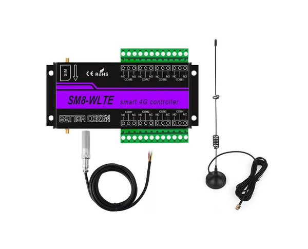 Пульт-реле на 8 каналов с датчиком температуры и влажности Страж ...