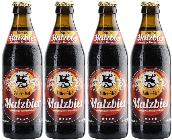 Пиво темное безалкогольное ячменное фильтрованное Zoller-Hof Malzbier ...