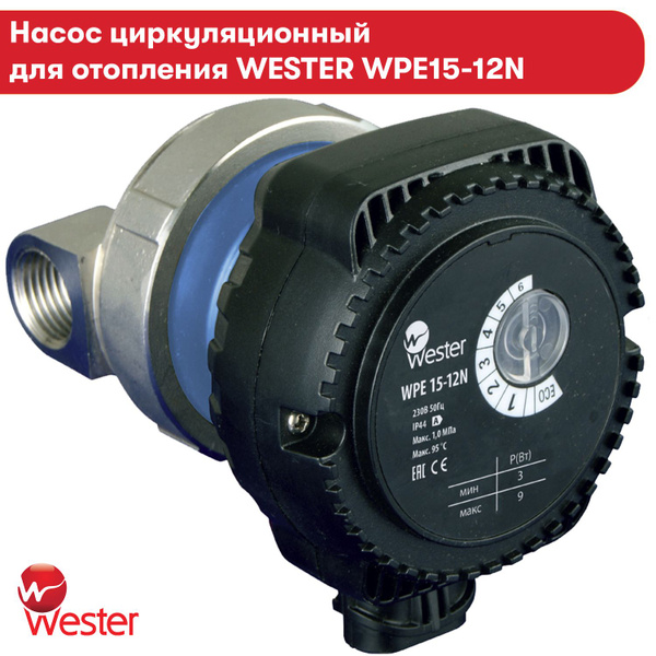 Циркуляционный насос Wester WPE_1/2", 220 л/мин - купить по выгодной ...