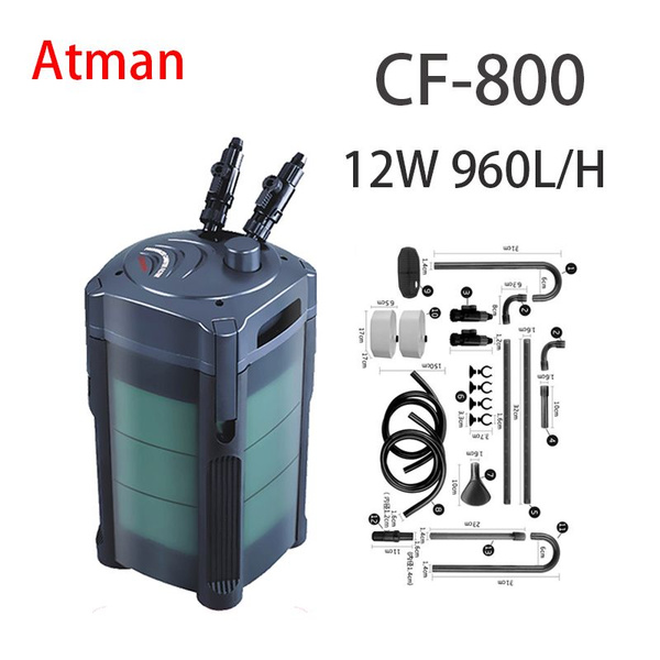 Внешний фильтр для аквариума Atman CF-800, 12 Вт, 960 л, рекомендуется ...