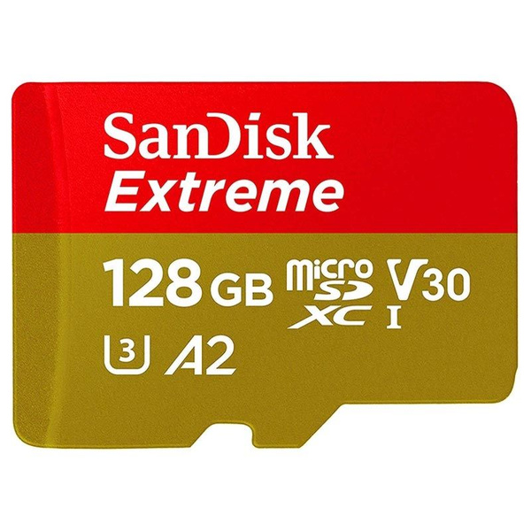 Карта памяти SanDisk Extreme microSDXC 128 ГБ Class 10, V30, A2, U3 ...