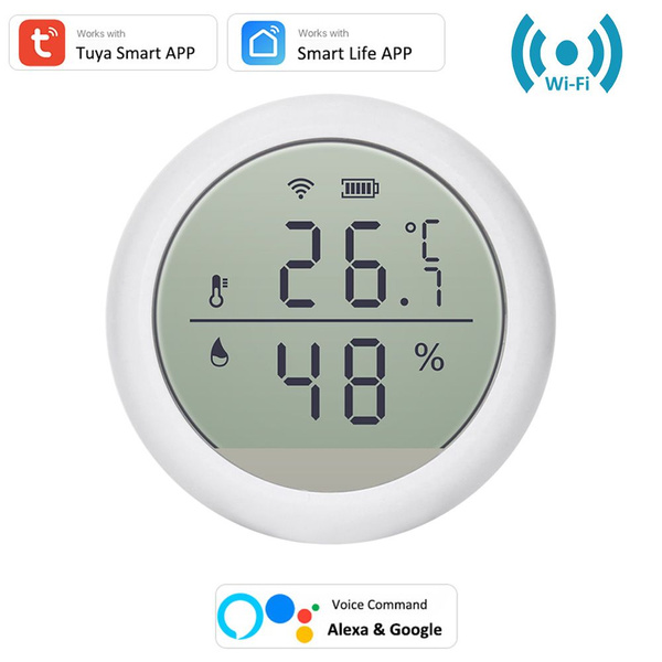 Tuya Smart WIFI ЖК-датчик Температуры И Влажности, Внутренний Гигрометр ...