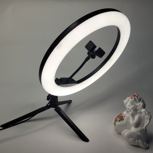 Кольцевая лампа на настольном штативе 33 см RGB, модель F-330Q, 250 LED ...