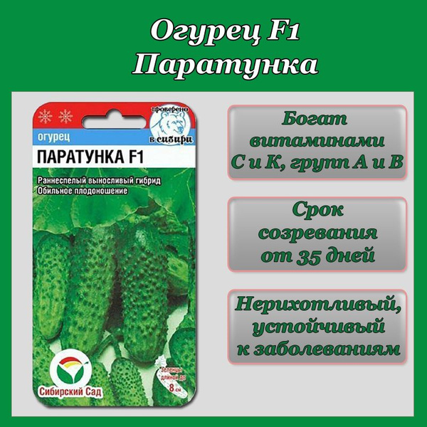 Огурцы Сибирский сад огурец_зеленый - купить по выгодным ценам в ...