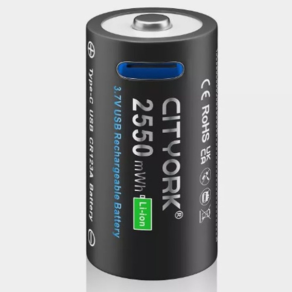 Характеристики Аккумулятор 16340 CR123 Li-Ion 3.7V CITYORK 2550мАh Type ...