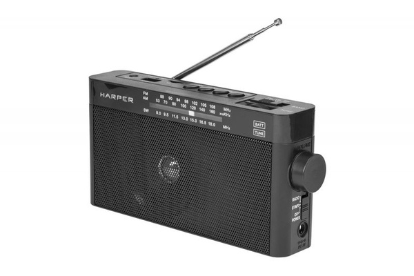 Радиоприемник Harper HDRS-377 черный, FM/SW/AM, USB/MicroSD ...
