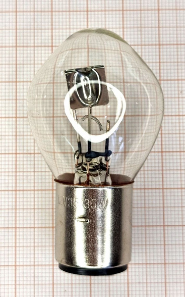 Лампа фары BA20D B35 (12V 35/35W) для мотоцикла / скутера / снегохода ...