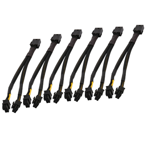 6 шт. 8-контактный разъем PCI-E видеокарты с разъемом для двух ...