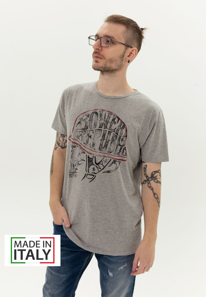 Футболка Bowery NYC, размер 54, цвет серый, 100% Premium Cotton ...