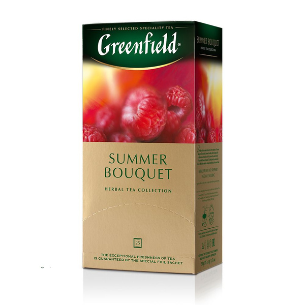 Greenfield Чай травяной Summer Bouquet, 25 пакетиков по 2 г - купить с ...