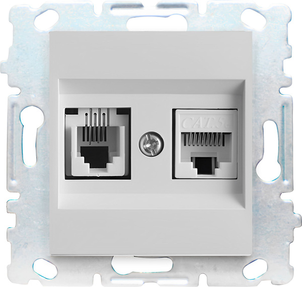 Розетка Vesta-Electric White для компьютерного интернет кабеля LAN ...