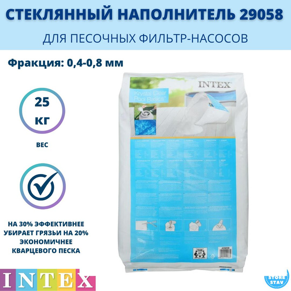 Стеклянный наполнитель - песок для песочных фильтров для бассейнов ...