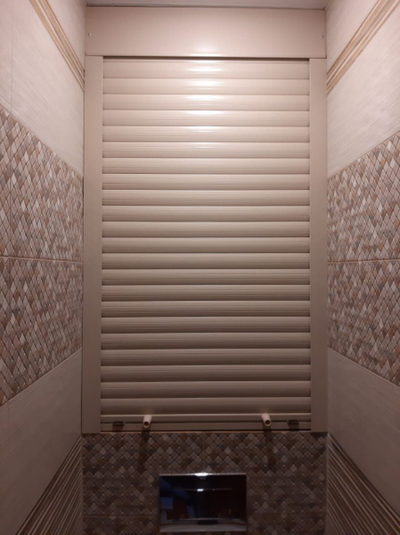 Рольставни в санузел 620х1200 бежевые сантехнические на механическом ...