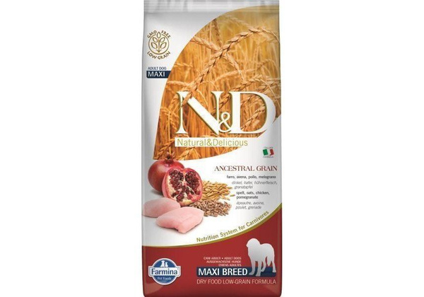 Farmina N&D Ancestral Grain Adult Medium & Maxi Chicken Spelt Oats ...