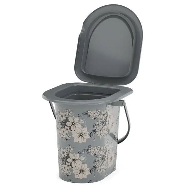 Ведро-туалет 17л пластиковое для пожилых людей и людей с ограниченными ...
