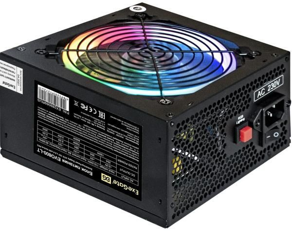 Блок питания компьютера Exegate Блок питания EVO800-LT 800W, 800 Вт ...