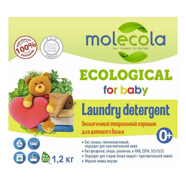 Стиральный порошок Molecola Ecological для детского белья 1,2 кг ...