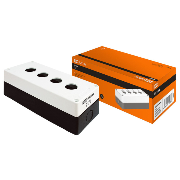 Корпус кнопочного поста, Корпус КП104 для кнопок 4места белый, TDM ...