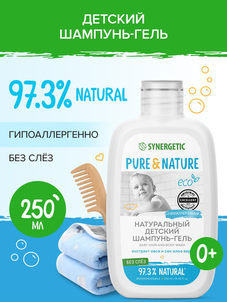 Synergetic Шампунь для волос, 250 мл - купить с доставкой по выгодным ...