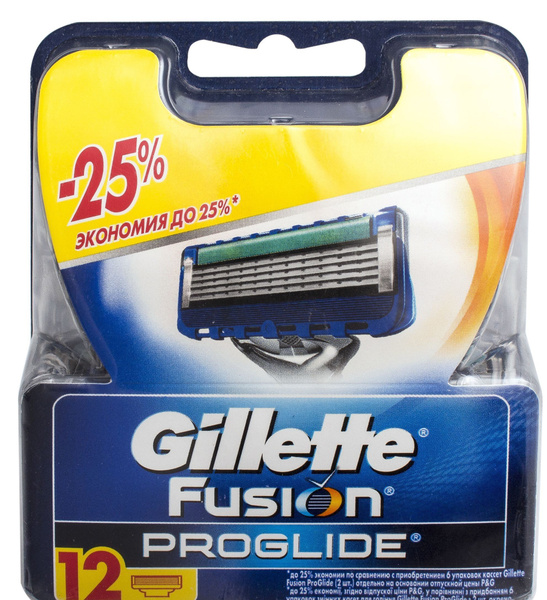 Gillette Fusion ProGlide Сменные кассеты для бритья, 12 шт - купить с ...
