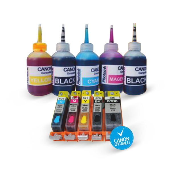 XXL-PATRONEN Sostituiscono Canon PGI-5BK CLI-8 BK C M Y Con Chip - Foto 5