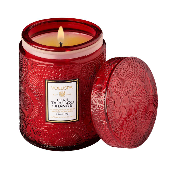 Свеча ароматическая VOLUSPA "Красный апельсин Тарокко и ягоды годжи", 9 ...