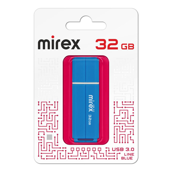 Флешка USB 3.0 Flash Drive MIREX LINE BLUE 32GB - купить с доставкой по ...
