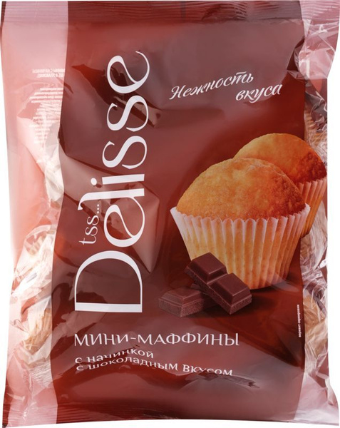 Мини-маффины DELISSE с шоколадным вкусом, 465г - купить с доставкой по ...