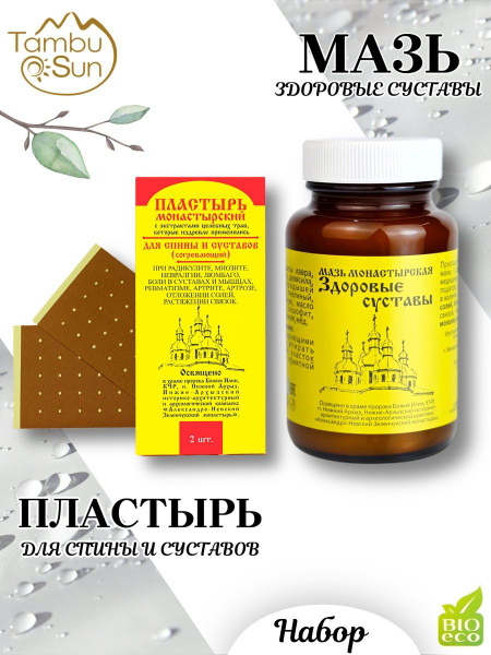 Набор мазь здоровые суставы 100гр Архыз и пластырь для спины - купить с ...