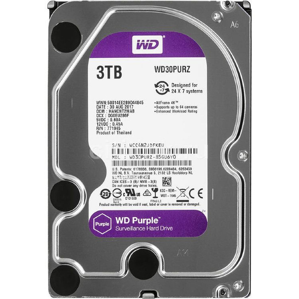 3 ТБ Внутренний жесткий диск Western Digital WD30PURZ (WD30PURZ ...
