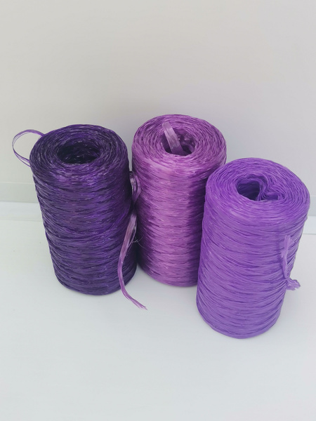 Нитки для вязания мочалок, пряжа для рукоделия. Нить полипропиленовая ...