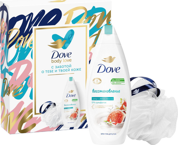 Подарочный набор для женщин Dove КОЛЛЕКЦИЯ НЕЖНОЕ ОЧИЩЕНИЕ, гель для ...