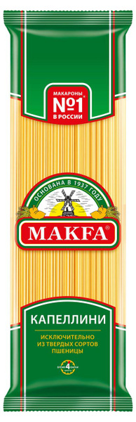 Макаронные изделия Makfa Капеллини, 450г, 6 шт. - купить с доставкой по ...