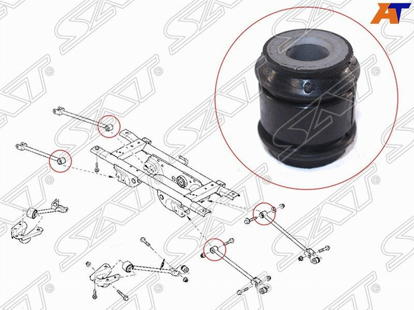Сайлентблок SAT для задней поперечной тяги RENAULT DUSTER 10- - купить ...