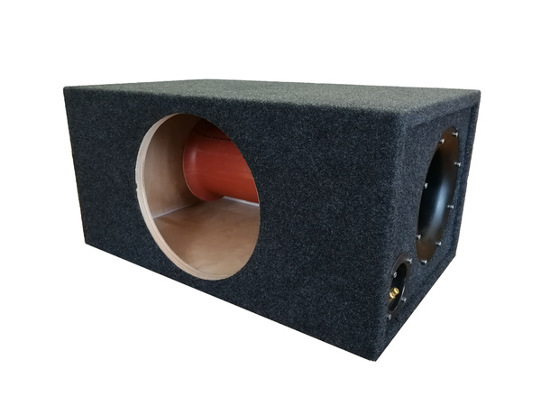 Короб для сабвуфера 12"(30см), фазоинверторный, на трубе, 18мм графит ...