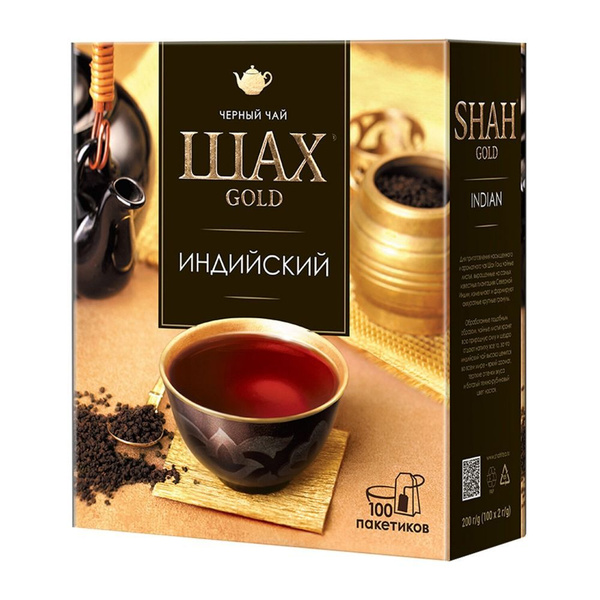 Чай ШАХ Gold "Индийский", черный, 100 пак.- 3уп - купить с доставкой по ...