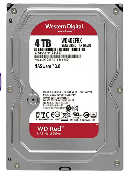 4 ТБ Внутренний жесткий диск Western Digital Red IntelliPower 3.5" 5400 ...