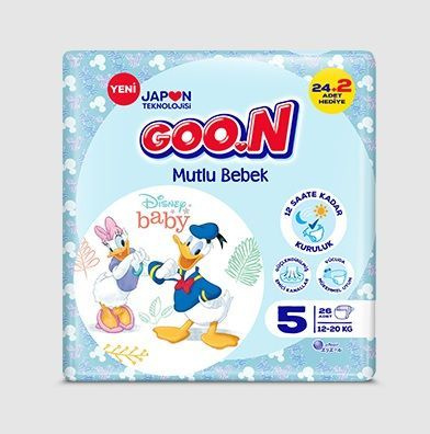 Подгузники GOON Mutlu Bebek размер 5 для малышей 12-20кг, 26шт - купить ...