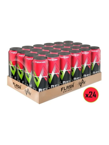 Flash Up Energy "Ягодный Микс", энергетический напиток Флэш Ап 0.45 л ...